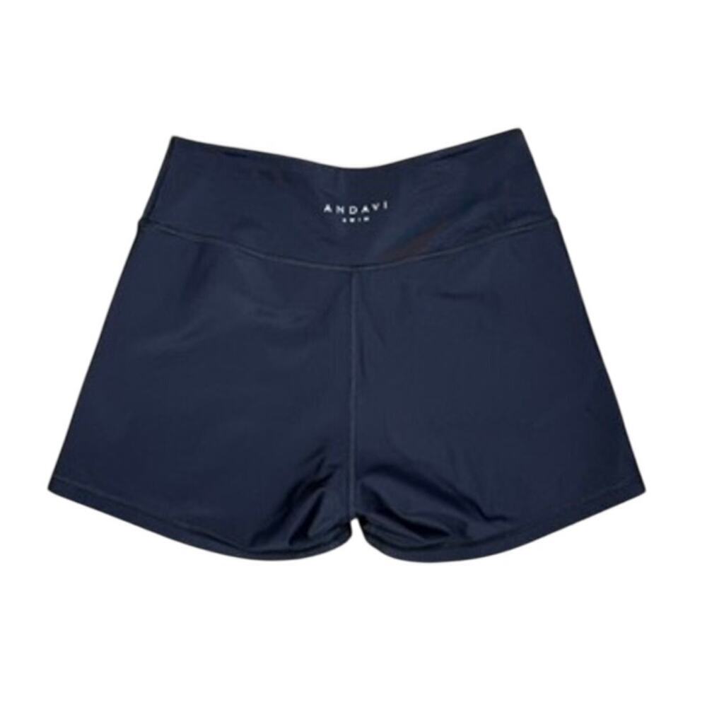 Andavi Black Linne 3" Swim Active Shorties High Rise Compression US 8 / Medium - Picture 2 of 5